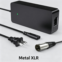 Chargeur de vélo électrique 54,6V 2A avec connecteur XLR pour batterie lithium 48V, certifié UL CE, 100-240V pour vélo électrique, scooter