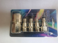 Conector Neumático Universal de Acero con Rosca de Cobre, Estándares Industriales de EE. UU./Japón, Nuevo y Usado, Juego de Acopladores Rápidos de 5 Piezas