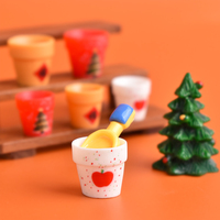 Pesona Resin Pot Bunga Mini Gaya Natal untuk Aksesori Buatan Tangan DIY Dekorasi Lanskap Miniatur