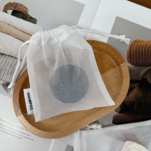 Bolsa de malla de poliéster de alta calidad para compras, bolso de mano de organza, venta al por mayor personalizada, ecológica, transparente, para jabón, café - Product Image 5