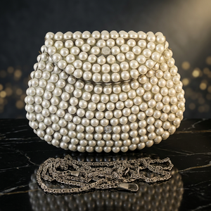 Pochette de soirée de luxe bohème vintage en mosaïque, incrustée de perles indiennes, faite à la main, pour mariages et fêtes, cadeau ethnique d'été FWE Falak - Product Image 1