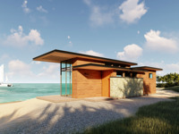 Villa préfabriquée modulaire de luxe moderne à ossature acier, montage rapide, étanche, avec murs en verre, pour complexe hôtelier et villégiature, maison préfabriquée SIP
