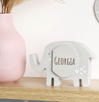 Boîte à monnaie rectangulaire en bois personnalisée avec logo couleur OEM pour enfants, cadeaux de naissance, décoration maison/bureau/hôtel, UV