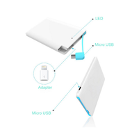 Logo personnalisé OEM 2600mAh Chargeur de batterie externe portable Interface d'entrée micro USB pour téléphone Cadeau de Noël parfait