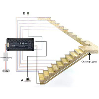 Contrôleur de capteur d'escalier intelligent à 30 voies, éclairage progressif, capteur infrarouge, contrôleur de lumière d'escalier LED