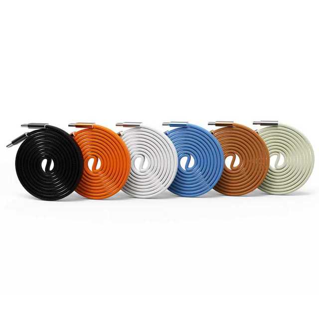 240W Fully Magnetic Braided Flat Cable Dual Type-C 5A Fast Charging Cable with Pure Copper Conductor for iPhone 17 and Computer