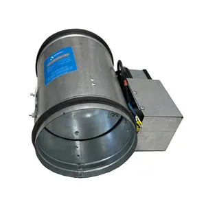 Peredam api otomatis penggerak listrik, untuk sistem saluran/peredam asap HVAC peredam api bulat untuk sistem ventilasi