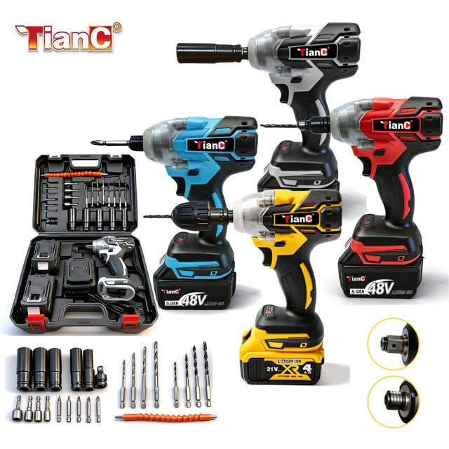 Handheld High Torque Wrench Impact Cordless Wrench Power Wrench Electric Battery Angle Grinder Mini Grinder Power Tools