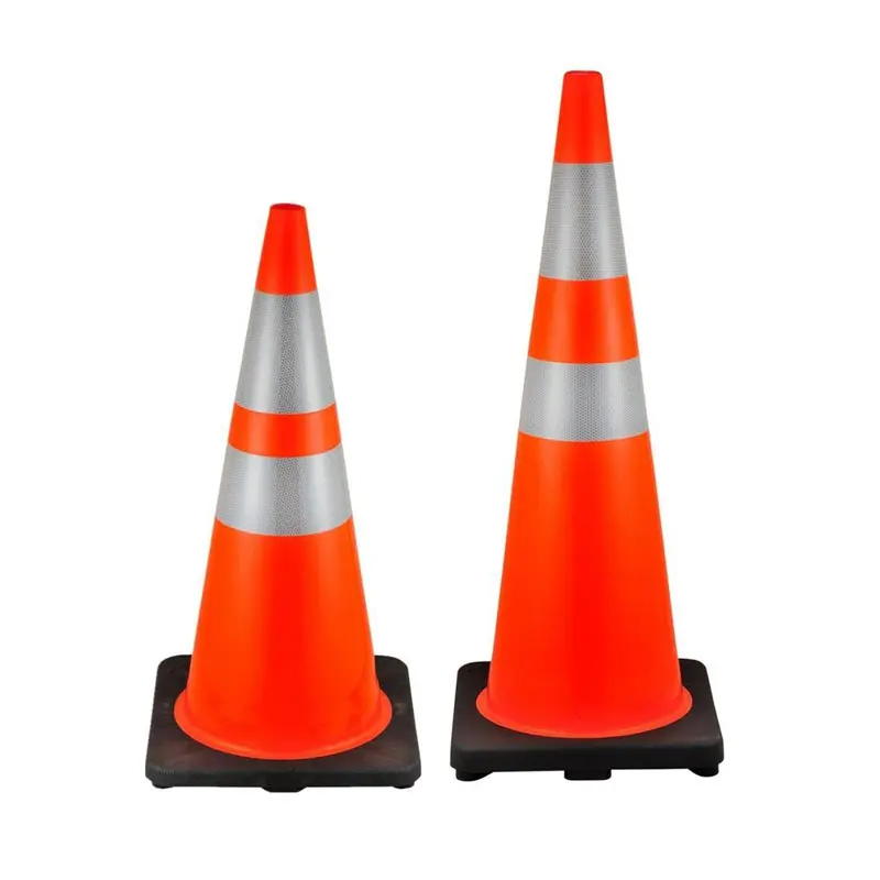 Cones de estacionamento resistentes da segurança da estrada do tráfego da laranja do plástico 700mm