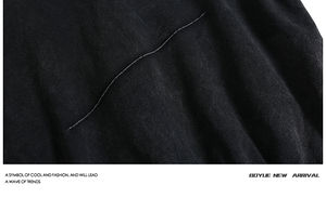 Pantalon de survêtement à capuche délavé à l'acide deux pièces pour hommes épaissi couleur unie 100% coton brodé respirant écologique - Product Image 2