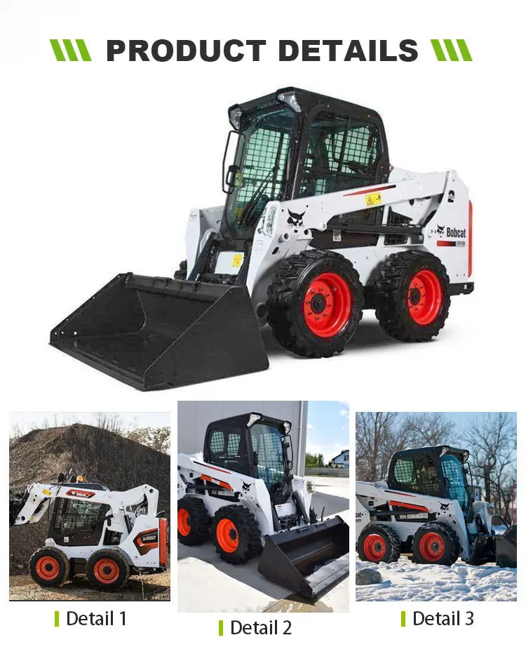 Bobcat S550 Skid Steer Loader Cheap Used Mini Skid Steer Loader 8 Ton for Sale