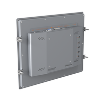 Kokoh 12.1 inci Panel tanpa baling-baling tahan air IP65 disegel Rumah aluminium suhu lebar hidup panjang Monitor industri FHD