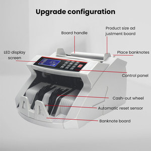 Contadora de Billetes de Grado Comercial MC2088 con Pantalla LCD UV/MG, Máquina Contadora Multidivisa, Detector de Efectivo USD/EUR/IQD/TRY, 900 Piezas <span class=keywords><strong>100</strong></span> - Product Image 3