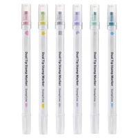Marqueurs double pointe à tampon étoile/cœur/lune/goutte/equerre – Stylos de coloriage artistique double tête pour journalisation et usage scolaire
