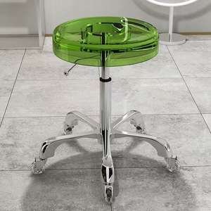 เก้าอี้เสริมสวย เก้าอี้ทำงานขนาดใหญ่ เก้าอี้หมุนยกได้แบบมีล้อ เก้าอี้ทรงกลมอะคริลิค สำหรับร้านตัดผมและร้านเสริมสวย - Product Image 1