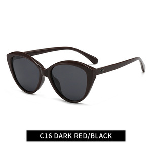 แว่นกันแดดทรงแคทอายแบบเต็มกรอบสไตล์เกาหลี ป้องกันรังสียูวี สำหรับทุกเพศ ดีไซน์หรูหรา ทรงเว้า โพลาไรซ์ เหมาะสำหรับกิจกรรมกลางแจ้ง - Product Image 4