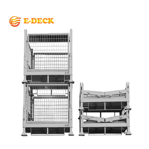 頑丈な折りたたみ式スタッキング可能高耐荷重パレットメッシュボックス - Product Image 2