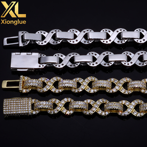 Future Angel Women's Fashionable Stylish Hip-hop Style 10MM 8-shaped Zirconium Stone <b>Copper</b> Chain Bracelet High-end Trendy Retro - Product Image 6