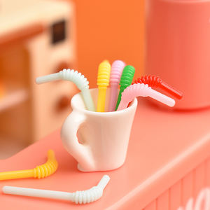 Adorno de Resina con Forma de Pajita para Beber, Pintado a Mano, Artístico, para Navidad, Halloween, Año Nuevo, Accesorios de Bricolaje, Cocina en Miniatura - Product Image 2