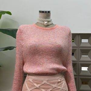 Bettergirl 2025 nouvelle trompette à manches longues pull pull maille <span class=keywords><strong>tissu</strong></span> enveloppé hanche jupe ensemble - Product Image 3