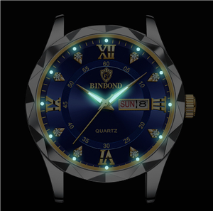 BINBOND 2521 hommes étanche en acier inoxydable affaires <span class=keywords><strong>montre</strong></span> à Quartz 2024 haut marque chic nuit lueur Date semaine hommes <span class=keywords><strong>montre</strong></span>-bracelet - Product Image 4
