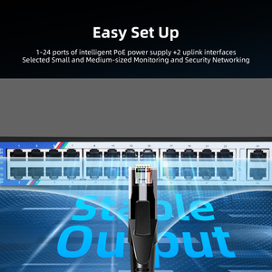 Tshield Switch PoE No Administrado <span class=keywords><strong>de</strong></span> 24+2+1 <span class=keywords><strong>Puertos</strong></span> 100Mbps con 2 <span class=keywords><strong>Puertos</strong></span> Gigabit Uplink y 1 Ranura SFP 8.8Gbps para Rack/Escritorio, Sistema <span class=keywords><strong>de</strong></span> Cámara <span class=keywords><strong>de</strong></span> Seguridad, CE - Product Image 4