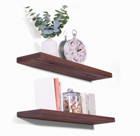 New Wood Floating Book Shelf für die Inneneinrichtung Einfache Installation Wand halterung Lager regal Badezimmer Wohnzimmer Doppel gewürze