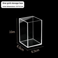 Porte-stylos transparent en acrylique, boîte à peinture, rangement pour pinceaux cosmétiques, style minimaliste moderne, modèle KUNSHAN AML-HO25-0041, pour bureau