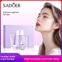 SADOER Ensemble de soins du visage multi-usages pour enfants, à base de collagène de pépins de raisin, anti-oxydant, réparateur, hydratant et reconstituant, en six pièces