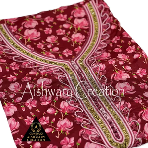 Robe florale Mukhawar de luxe de Dubaï pour femmes, vêtements islamiques élégants en tissu sergé et tissé bio - Product Image 6