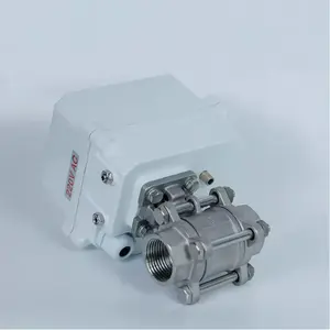 ON/OFF IP67 étanche 24v 230v moteur industriel 3 pièces SS304 filetage interne actionneur électrique vanne à boisseau sphérique motorisée liste de prix