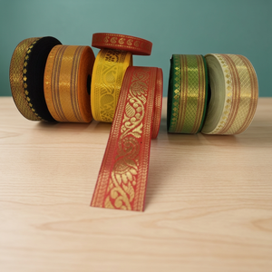 Custom Made Conifer 100% Cotton Grosgrain Brocade <b>Ribbons</b> Dots Pattern Elastic Assorted Colors <b>Wedding</b> Gift Packaging <b>Ribbon</b> - Product Image 2