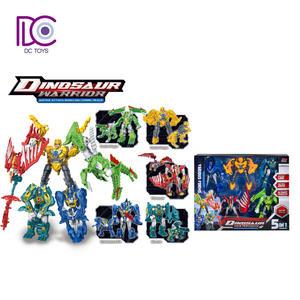 DC Hot Seller DIY 5 en 1 Transformer <span class=keywords><strong>Dinosaure</strong></span> Guerrier Double Dragon Modèle Jouet Robots Pour Enfants - Product Image 2