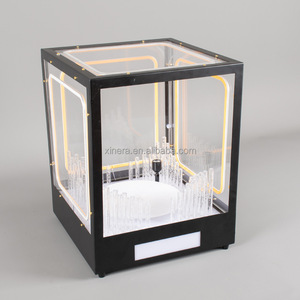 Rechargeable Warm Yellow LED Wine Display Case, Large/Small 3-Groove XO Brandy Bottle Holder - Product Image 4