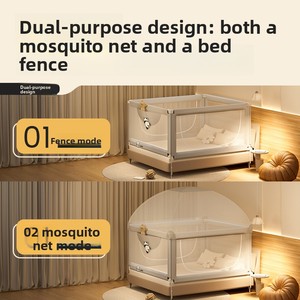 Barrière <span class=keywords><strong>de</strong></span> <span class=keywords><strong>lit</strong></span> bébé Piggy the Great avec moustiquaire, style Tipi A9, protection anti-chute pour <span class=keywords><strong>lit</strong></span> bébé, 1,1 m - Product Image 4