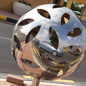 Ornement de ville <span class=keywords><strong>blanche</strong></span> Personnaliser Sculpture en acier inoxydable Sculpture décorative - Product Image 4