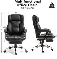 Silla de juegos Silla Gamer Silla de oficina Silla giratoria negra moderna Oficina en casa Ecuador Ejecutivo ergonómico Cuero genuino de PU