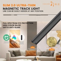 Penjualan laris permukaan lampu sorot rel magnetik dalam ruangan 12W 24W 36W lampu jalur Magnet linier