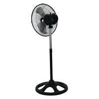 Ventilateur électrique sur pied moderne de 12 pouces pour appareils électroménagers, avec 3 vitesses de vent réglables, hauteur ajustable, puissant, pour extérieur et hôtel