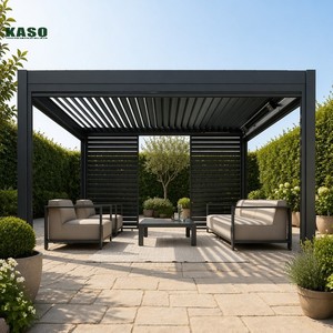 Pergole Bioclimatiche <span class=keywords><strong>in</strong></span> Alluminio di Lusso Personalizzate con Tetto a Lamelle, Gazebo da Esterno, Tenda da Giardino, Arredamento per Casa e Giardino - Product Image 6