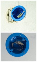 American 1-Gang 18 Cu en PVC non métallique rond Old Work Electr