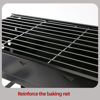 Gril de BBQ pliable, gril portatif d'acier inoxydable d'outils de gril de fumeur de BBQ
