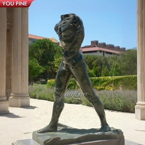 Sculpture d'homme marchant en <span class=keywords><strong>bronze</strong></span> <span class=keywords><strong>Rodin</strong></span> classique grandeur nature d'extérieur - Product Image 6