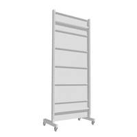 Planches de chevilles en métal robustes blanches pour magasin professionnel de détail pour décoration murale support de supermarché avec chevilles et crochets
