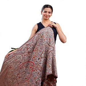 Women's <b>Wool</b> Pashmina Floral Pattern Solid Color Breathable Lightweight Skin-Friendly Warming Winter Shawl Scarf <b>Wrap</b> Abaya - Product Image 1