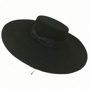 Custom Fedora Hats Women Wool Vintage Wide Brim Fedora Hat - Product Image 1