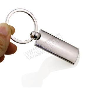 مفتاح سلسلة معدنية فارغة التسامي مخصصة سلسلة مفاتيح فارغة مستطيل شكل دائري سلسلة المفاتيح - Product Image 3