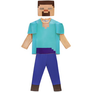 Disfraz de Steve de Minecraft para niños, traje de cosplay para juegos de rol, verano 2024, para actuaciones en escenario - Product Image 3