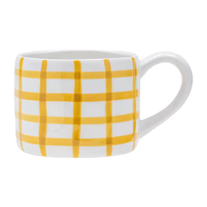 Tasse en céramique à carreaux avec anse, tasse à café ou à thé créative de 300 ml, portable pour la maison ou le bureau, vente en gros - Product Image 5