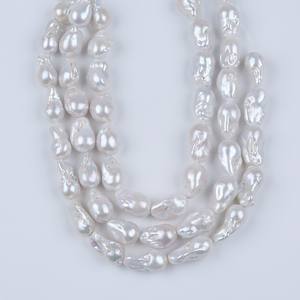 Vente directe d'usine de Zhuji, perles d'eau douce naturelles, perles extraterrestres, 13-16 mm, collier Dabaoluo, accessoires de bricolage assortis - Product Image 3